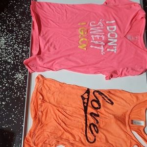 2 Neon Workout Shirts